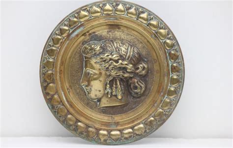 Metal Furniture Plaque Decorative Bronze Plate Grecian Etsy