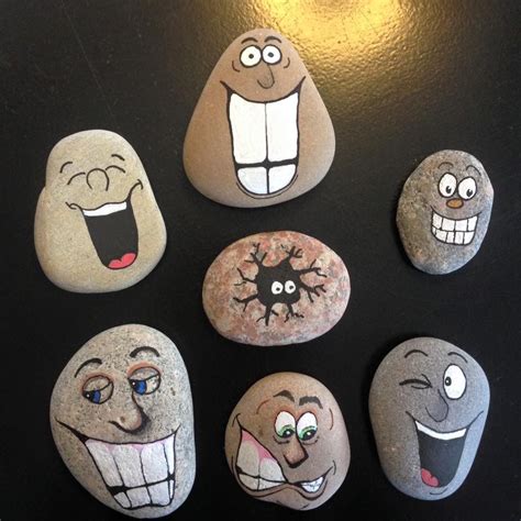More Funny Faces Rock Painting Ideas Easy Rock Painting Designs Rock