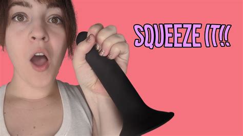 Toy Review Squeeze It 675 Inch Squeezable Flexible Silicone Suction Cup Dildo Black Youtube