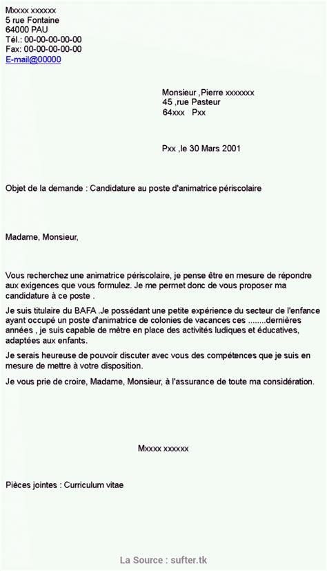 lettre de motivation animatrice sans bafa  Paperblog Motivation Letter