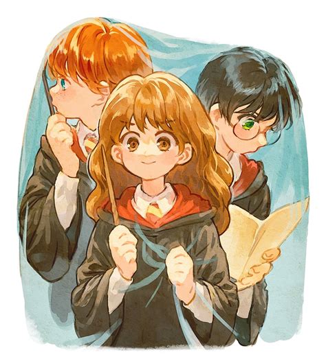 Hermione Granger Harry Potter And Ron Weasley Harry Potter Drawn By