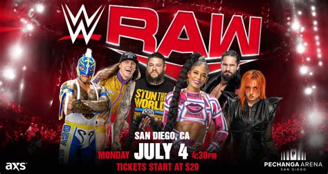 Wwe Monday Night Raw Pechanga Arena San Diego