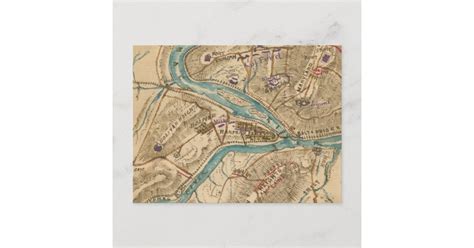 Vintage Harpers Ferry Civil War Map 1862 Postcard Zazzle