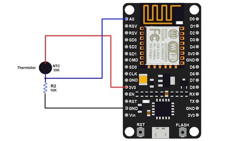 Pichonpage Arduino Nodemcu Esp8266 12e Termistor Ntc Graficos