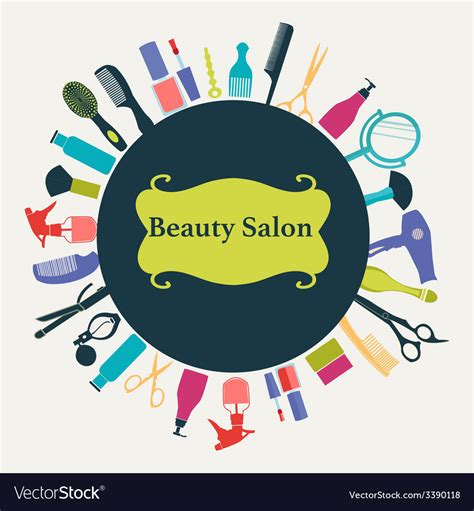 Hair Beauty Salon Background Royalty Free Vector Image