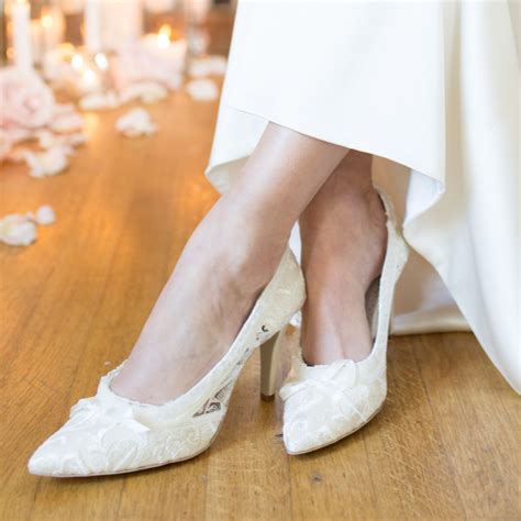 Ivory Lace Wedding Shoes Lace Bridal Shoes House Of Elliot