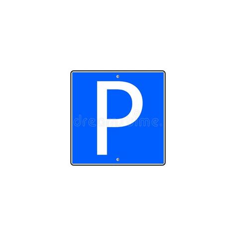 Blue Parking Sign Vetor Stock Vector Illustration Of Metallic 121259740