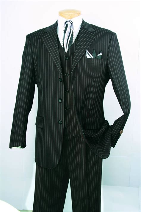 Save up to 35% on your first kohl's charge order! Black pinstripe three-piece suit | Fashion & Accessories ...