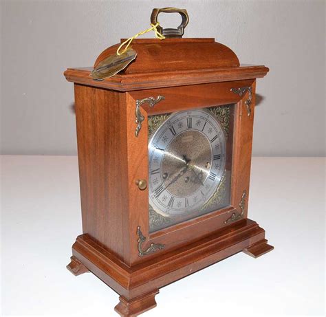 Vintage Hamilton Mantle Clock Key Wind 5 Hammer 2 Jewel West Germany