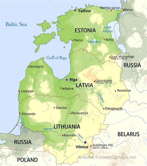 Baltic States Map