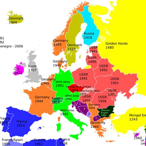 Map Of Europe Over Time Map With States