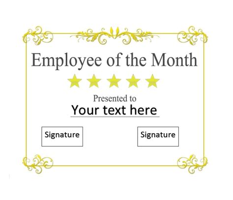 Free Printable Employee Of The Month Certificate Free Printable Templates