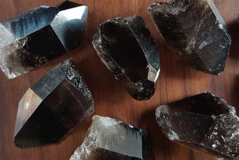 Out Of Stock Natural Black Quartz Points Energy In Balance