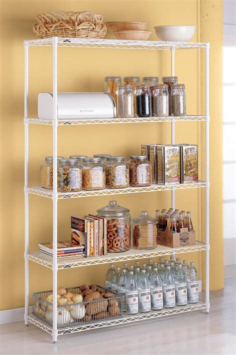 .kitchen rack organizer shelf jewelry organizer: Steel Shelves for Pantry Storage | HGTV