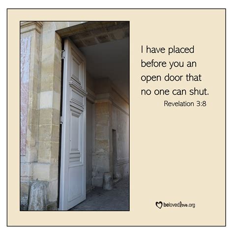 An Open Door No One Can Shut Belovedlove Inspirational Image