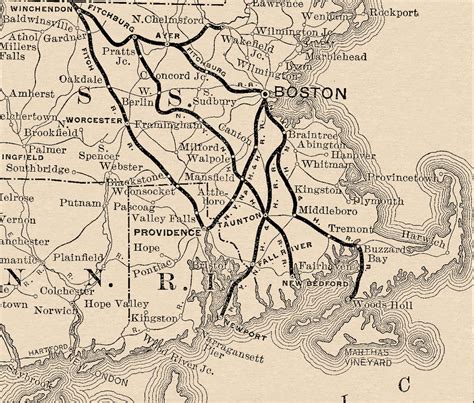 Rutland Railroad Vintage Map Unframed Print Etsy