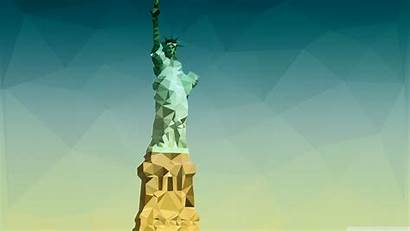 Liberty Statue Poly Low Digital Artwork Wallpapers