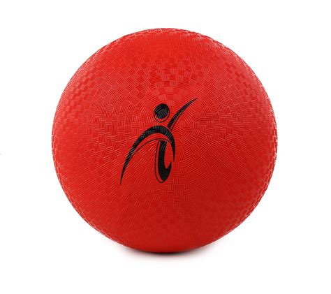 Fitness Factor 10 Inch Red Rubber Playground Ball Air Pump Inflatable