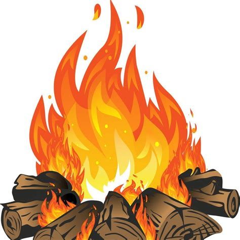 Cartoon Fire With Logs An Image Of A Cartoon Camfire With Logs And