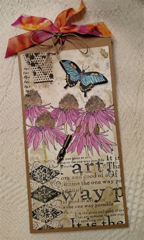 Here Are Two Tags Using A Technique Taught By Tim Holtz In A Class I