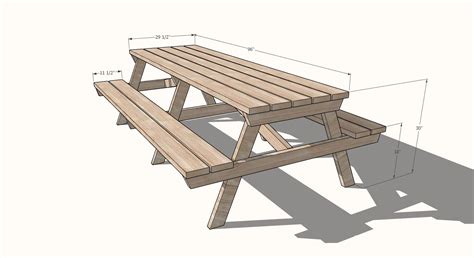 8 Foot Picnic Table | Picnic table, Picnic table plans, Diy furniture easy