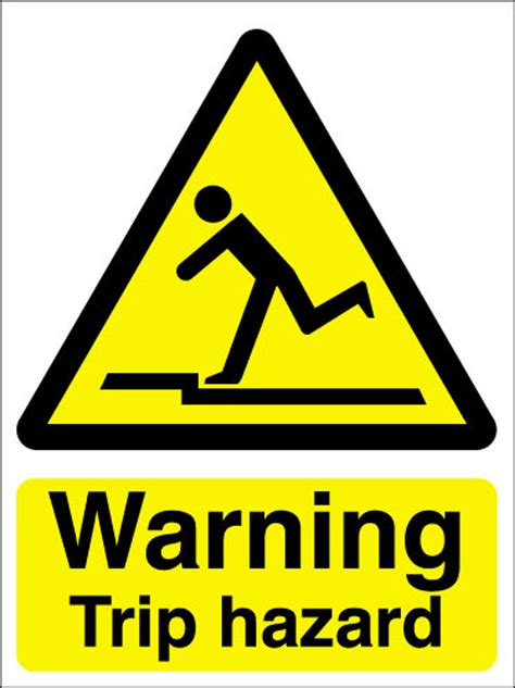 Warning Trip Hazard Sign Signs 2 Safety