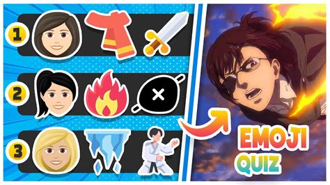 Attack On Titan Emoji Quiz Guess The Character ⚔️ Shingeki No Kyojin