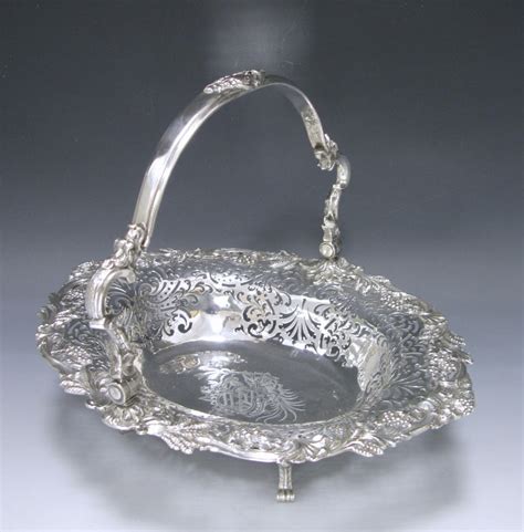 George Ii Antique Silver Basket London 1751 By E Aldridge For Sale At