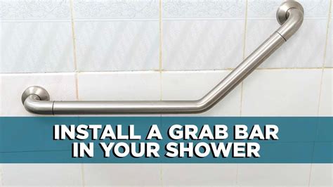 How To Drill Through Shower Tile To Install A Grab Bar Youtube