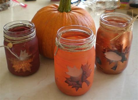 Making Painted Glass Jar Holiday Candle Holders Thriftyfun