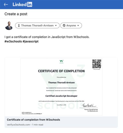 Add Certificates To Your Linkedin Profile
