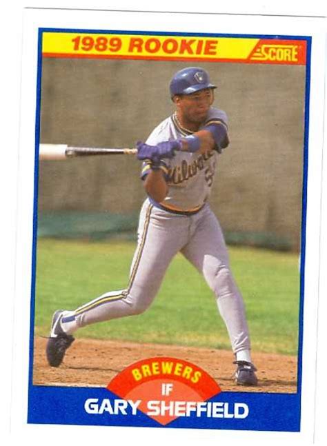 Odd ball baseball trading cards. Gary Sheffield baseball card 1989 Score #625 (Milwaukee Brewers - rookie card)