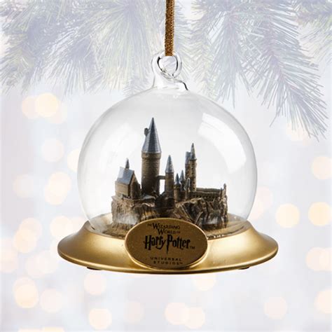 Universal Studios Harry Potter Hogwarts Castle In Glass Dome Ornament