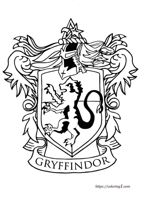 Coloriage Harry Potter Gryffondor Coloriage Gratuit à Imprimer Dessin