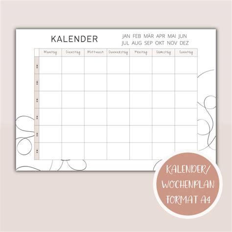 Kalender Jahresansicht Monatsplan Zum Ausdrucken