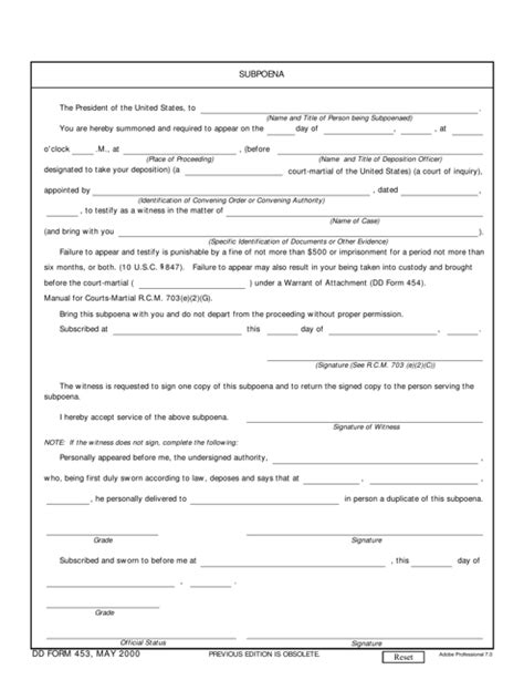 Dd Form 453 Fill Out Sign Online And Download Fillable Pdf