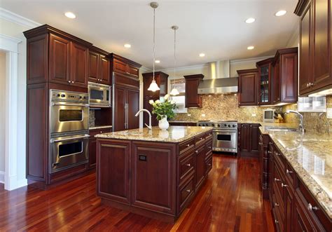 Maybe you would like to learn more about one of these? Cherry Color Solid Wood Raised Miter Kitchen Cabinets SWK ...