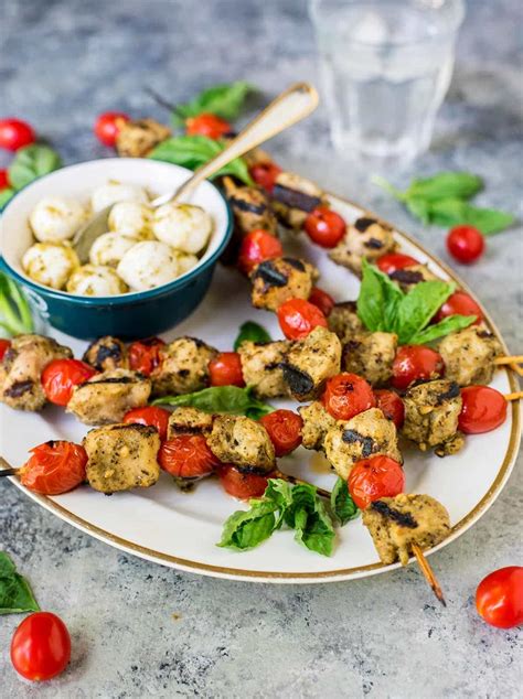 Clean Eating Made Simple Grilled Pesto Chicken Kabobs