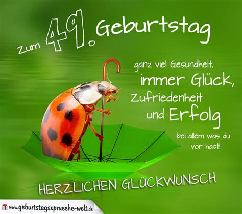 Geburtstag der frau liebevolle worte, poetische sprüche und schöne gedichte. 49. Geburtstag Karte Herzlichen Glückwunsch ...