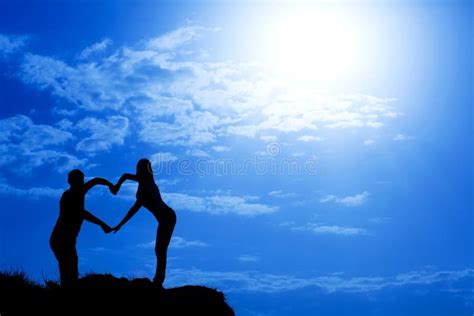 Couple Making Heart Shape With Arms Stock Image Image Of Place Wedding 28576377