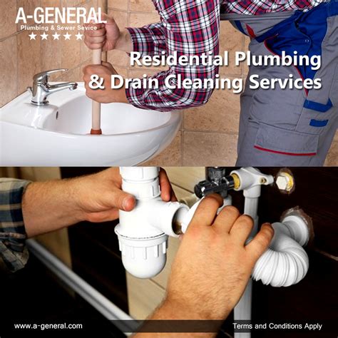 Residential Plumbing Services Drain Cleaning Services A General