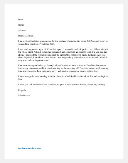 🌈 Sample Apology Letter To Employer Apology Letter For Not Coming To