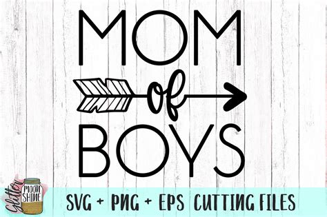 Download Mom of Boys SVG PNG DXF EPS Cutting Files By Glitter Moonshine SVG | TheHungryJPEG.com
