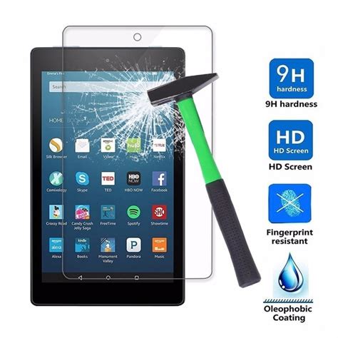 Real 9h Hardness Premium Tempered Glass Screen Protector For Amazon Kindle Fire 7 2017 70 Inch