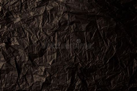 Crumpled Black Paper Texture Stock Image Image Of Blank Background