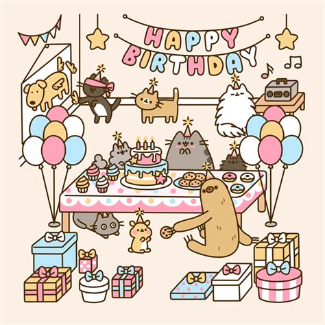 Happy Birthday Pusheen Pusheen Birthday Cat Birthday Birthday Humor