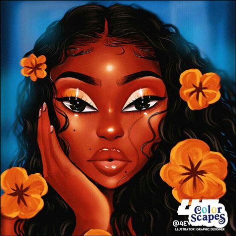 Pin By Nyu Chan44 On Colorscapes Black Girl Art Black Love Art