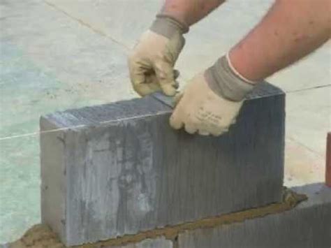 Laying blocks to line - YouTube