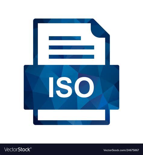Iso File Document Icon Royalty Free Vector Image