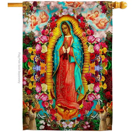 Our Lady Of Guadalupe House Flag Faith Religious 28 X40 Double Sided